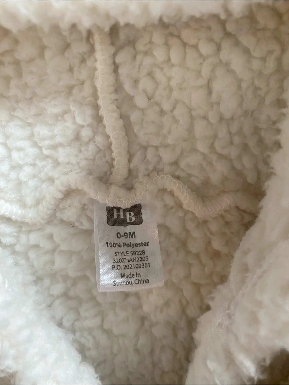 Hudson Baby cozy cream
